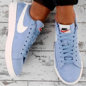 Nike Blazer Light Blue Suede Sneakers